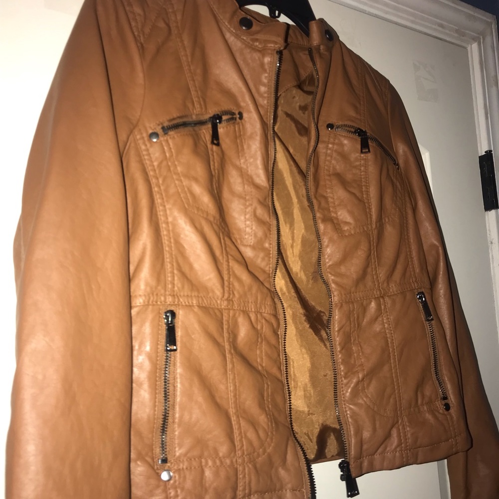 faux leather jacket